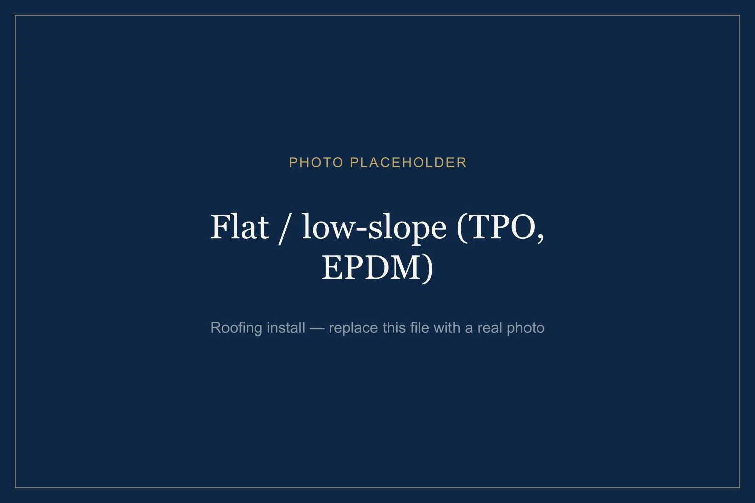 Flat / low-slope (TPO, EPDM) by Awesense Exterior — example of our work