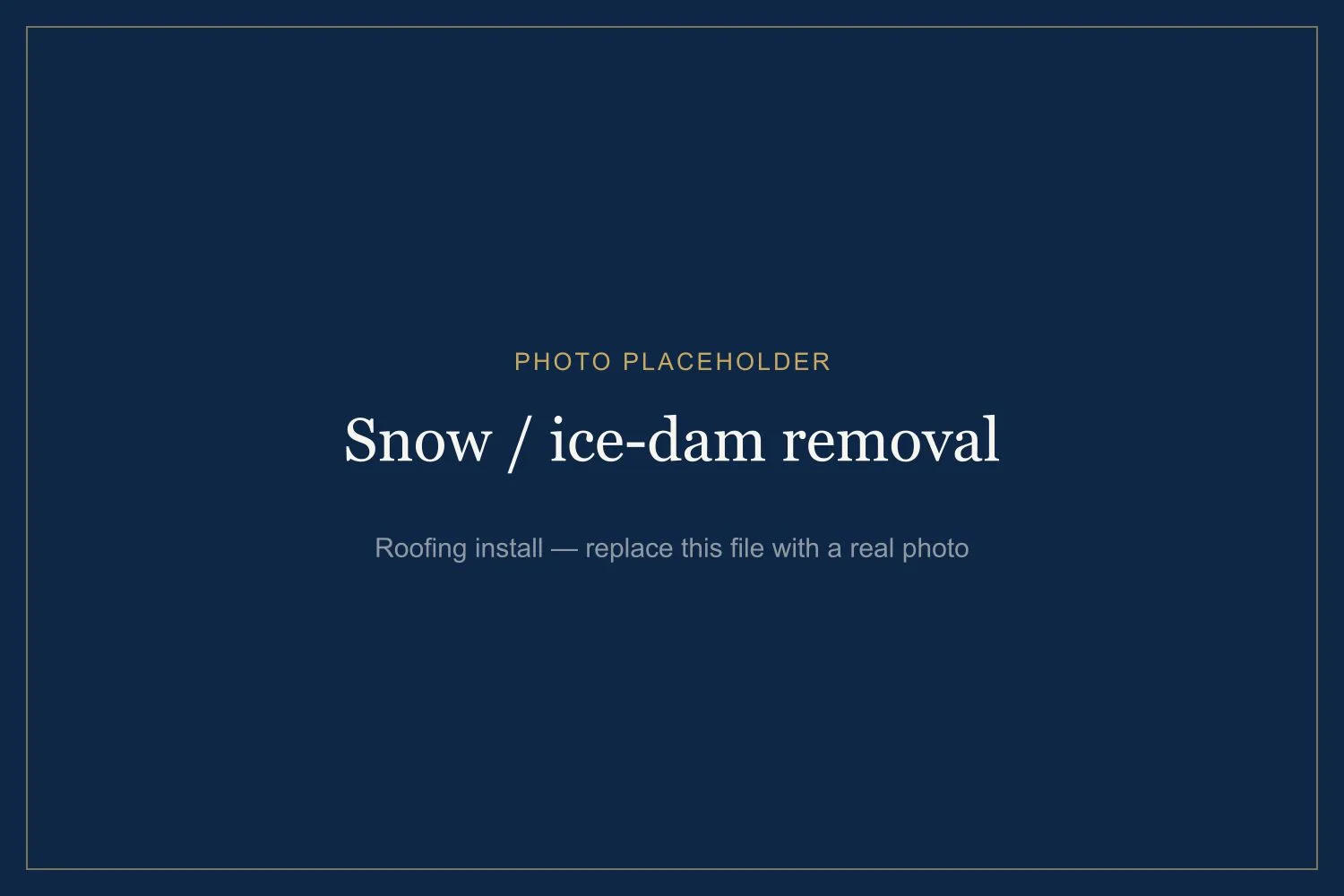 Snow / ice-dam removal by Awesense Exterior — example of our work